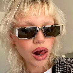 Anteojos Lentes Sol Hype Retro Vintage Rectangular Metalicos 6633 en internet