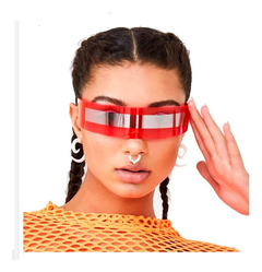 Anteojos Futuristas Visor Cyberpunk Neon Espejo Retro N 104