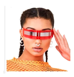 Anteojos Futuristas Visor Cyberpunk Neon Espejo Retro N 104