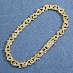 Pulsera Cubana Piedra Strass Infinito - 8 Inches Nº1 P - comprar online
