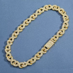 Pulsera Cubana Piedra Strass Infinito - 8 Inches Nº1 P - comprar online