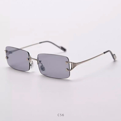 Anteojos Gafas Sol Sin Marco Rectangular Trap Rap Retro 93 en internet