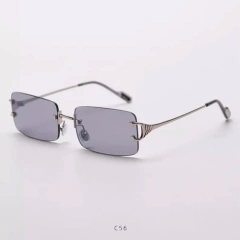 Anteojos Gafas Sol Sin Marco Rectangular Trap Rap Retro 93 en internet