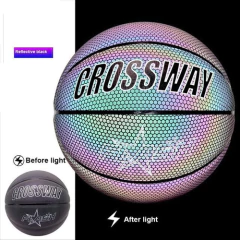 Pelota De Baloncesto Reflectante Holográfica Borde Negro