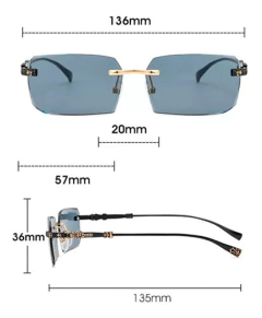 Anteojos Sol Patillas Metal Vintage Retro Sin Marco 76 - comprar online