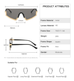 Gafas Anteojos De Sol Retro Vintage Grande Moderno Hype Trap - KITCH TECH