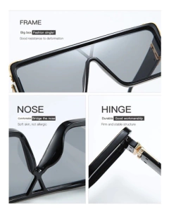 Imagen de Gafas Anteojos De Sol Rectangular Hype Retro Vintage Grande 5791