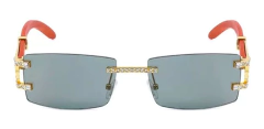 Anteojos Gafas Sol Sin Marco Rectangular Vintage Retro 99 - comprar online