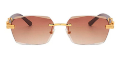 Anteojos Gafas Sol Sin Marco Madera Vintage Retro Nº102