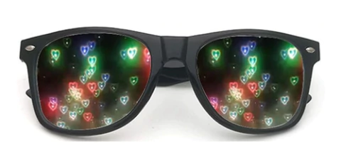 Anteojos Lentes Sol Efecto Corazón Difracción Luz 150