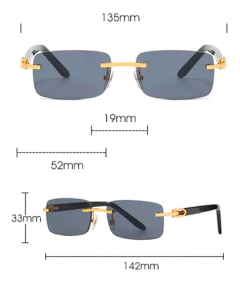 Anteojos Gafas Sol Sin Marco Madera Vintage Retro 103 - tienda online