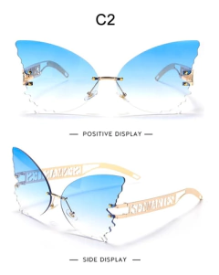 Anteojos Gafas De Sol Mariposa Retro Vintage Modernos Hype 4886 - KITCH TECH