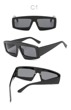 Anteojos Gafas Sol Retro 80` Vintage Rectangulares Grandes