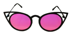 Anteojos Sol Lentes Pin Up Cat Eye Gato Espejo Metal N°209 en internet