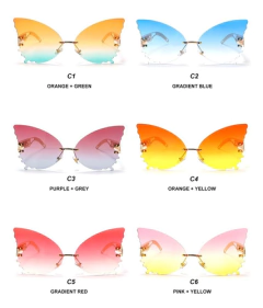 Anteojos Gafas De Sol Mariposa Retro Vintage Modernos Hype 4886 en internet