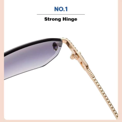 Anteojos Gafas Sol Sin Marco Hexagonal Madera Vintage 98 en internet