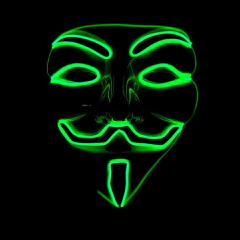 Mascara Anonymous Led Nocturna Halloween Disfraz Hype - comprar online