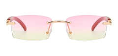 Image of Anteojos Gafas Sol Sin Marco Madera Vintage Retro Nº100