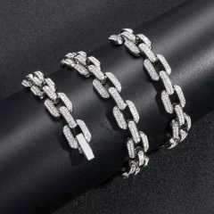 Cadena Cubana Piedra Strass Chain Claw 18 Inches Nº3 en internet