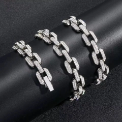 Cadena Cubana Piedra Strass Chain Claw 20 Inches Nº3 on internet