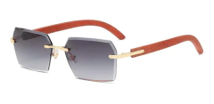 Anteojos Gafas Sol Sin Marco Madera Vintage Retro 97 en internet