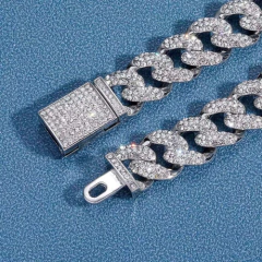 Cadena Cubana Piedra Strass Dorada Plateada Hip Hop Trap 58 - KITCH TECH