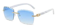 Gafas Sol Con Patas De Madera, Retro Con Borde Diamante N 82 - comprar online