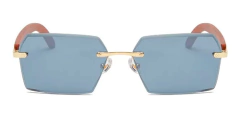 Imagen de Anteojos Gafas Sol Sin Marco Madera Vintage Retro 97