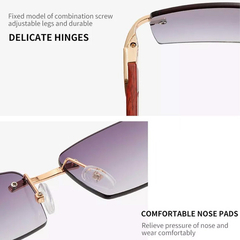 Anteojos Gafas Sol Sin Marco Madera Vintage Retro Nº100 - KITCH TECH