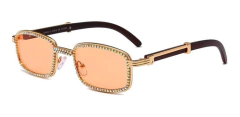 Anteojos Lentes Sol Hype Rectangular Strass Retro Vintage 2056 - comprar online