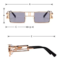 Gafas Anteojos De Sol Rectangulares Retro Vintange Trap 71 - comprar online