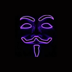 Mascara Anonymous Led Nocturna Halloween Disfraz Hype en internet