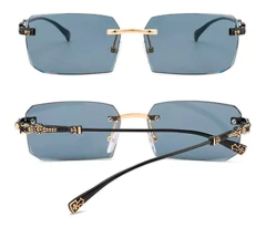 Anteojos Sol Patillas Metal Vintage Retro Sin Marco 76