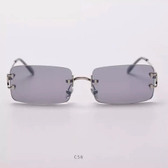 Anteojos Gafas Sol Sin Marco Rectangular Trap Rap Retro 93 - comprar online