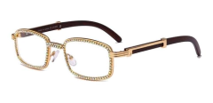 Anteojos Lentes Sol Hype Rectangular Strass Retro Vintage 2056 - tienda online