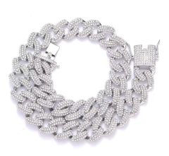 Cadena Cubana Rhinestone Beans Claw 24 Inches Nº12 - buy online