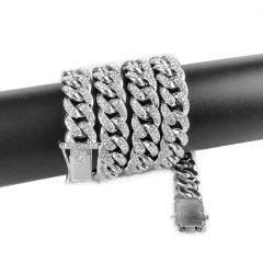 Cadena Cubana Con Strass Hip Hop Style 5 - 30 Inch en internet