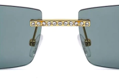 Anteojos Gafas Sol Sin Marco Rectangular Vintage Retro 99 en internet