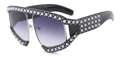 Anteojos Lentes Sol Visor Grande Strass Retro Vintage N°123 - buy online