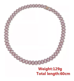 Cadena Cubana Piedra Strass Claw Hip Hop 24 Inches Nº4 - tienda online