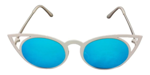 Anteojos Sol Lentes Pin Up Cat Eye Gato Espejo Metal N°209