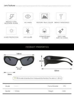 Image of Anteojos Sol Deportivo Ciaga Ovalado Y2k Futurista Nº262