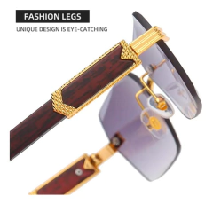 Anteojos Gafas Sol Sin Marco Madera Vintage Retro Nº102 - KITCH TECH