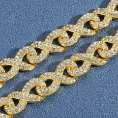 Pulsera Cubana Piedra Strass Infinito - 8 Inches Nº1 P en internet