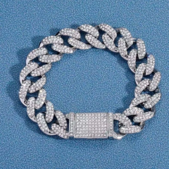 Pulsera Cubana Piedra Strass Rhinestone Beans 8 Inches Nº13 - KITCH TECH