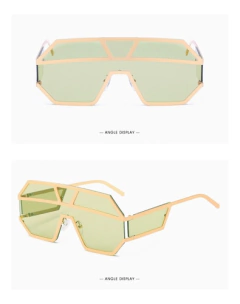 Gafas Anteojos Sol Grandes Hexagonal Modernas 5319