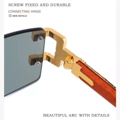 Anteojos Gafas Sol Sin Marco Rectangular Vintage Retro 99 - comprar online