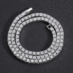 Cadena Tennis Piedra Strass Dorada Plateada Hip Hop Trap 54 en internet