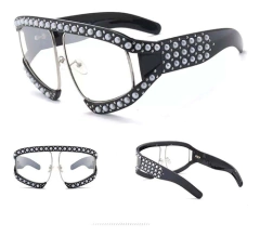 Anteojos Lentes Sol Visor Grande Strass Retro Vintage N°123 on internet