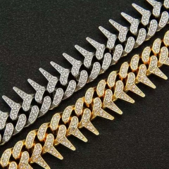 Cadena Cubana Piedra Strass Thorns 18 Inches Nº2